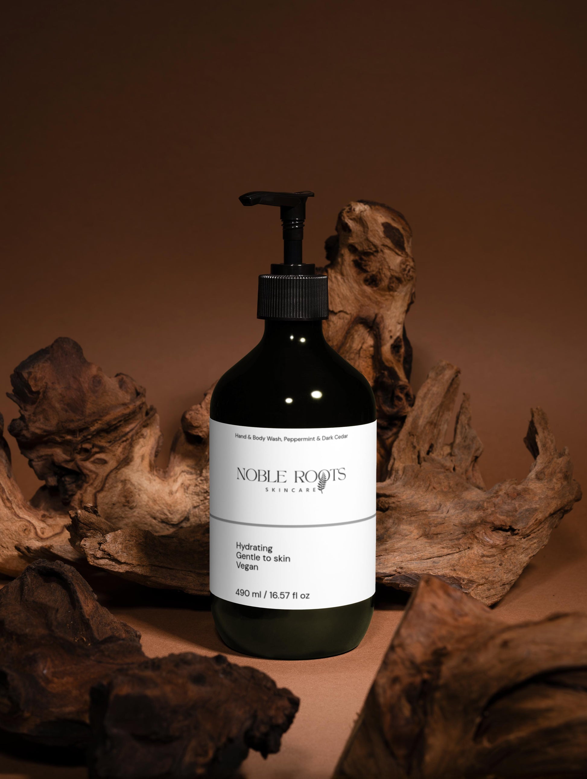 Hand & Body Wash, Peppermint & Dark Cedar